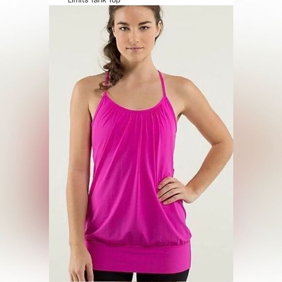 LULULEMON No Limits Tank Top Perfect Paris Pink Size 6 - Picture 10 of 10
